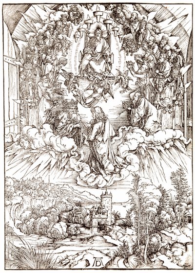Saint John before God and the Elders, from Apocalypse by Albrecht Dürer